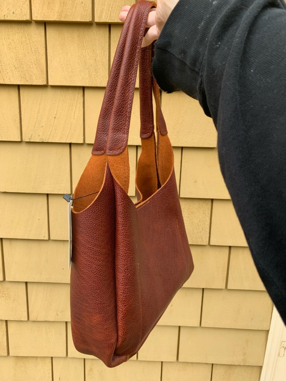 Portland Leather Goods large Madison shoulder bag in nutmeg BNWT - Picture 2 of 6